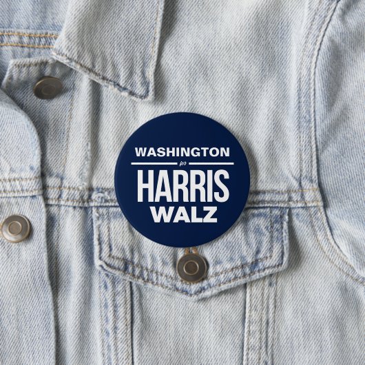 Washington voor Harris Walz Ronde Button 7,6 Cm (In situ)