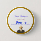 Washington voor Sanders Ronde Button 5,7 Cm (Voorkant)