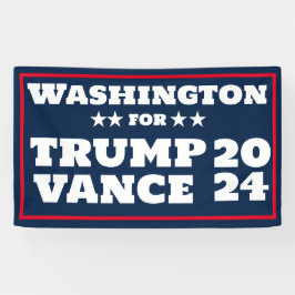 Washington voor Trump Vance 2024 Banner