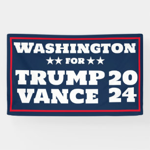 Washington voor Trump Vance 2024 Banner