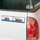 Washington Vote Trump aangepaste dubbele licentie  Bumpersticker (Op Truck)