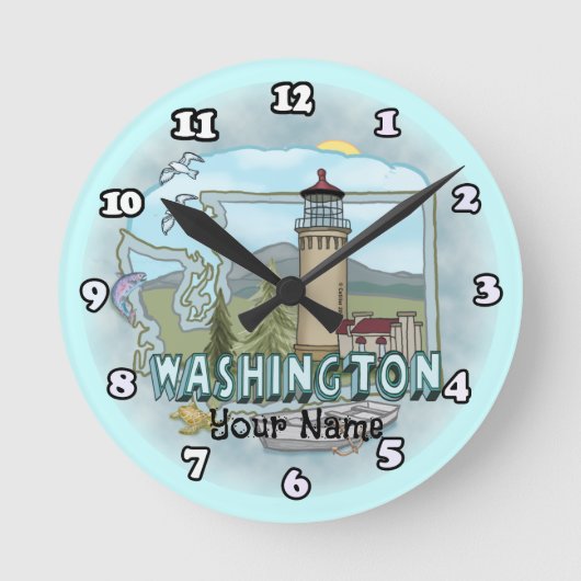 Washington Vuurtoren Ronde Klok (Voorkant)