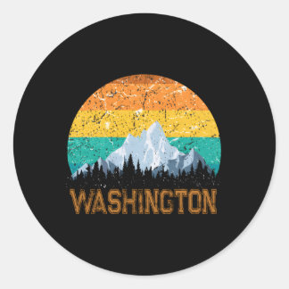 Washington WA Love State Ronde Sticker