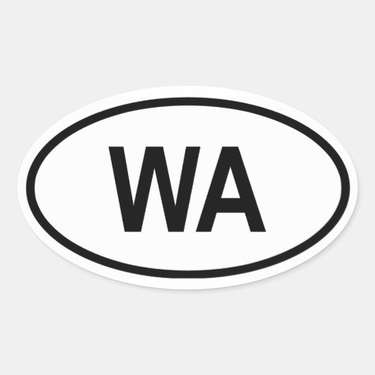 Washington WA Ovale Sticker (Voorkant)