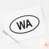 Washington WA Ovale Sticker (Envelop)