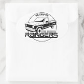 Washington, WA - Rockin’ Rangers Chapter Ovale Sticker (Tas)
