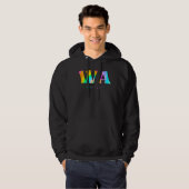 Washington Wa Tie Dye Hoodie (Voorkant volledig)