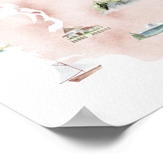 Washington Wanderlust Landmarks Map Poster (Hoek)