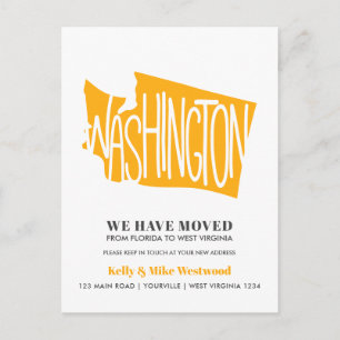WASHINGTON We hebben verhuisd Nieuw adres Nieuwe H Briefkaart