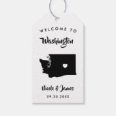 Washington Wedding Welcome Bag Labels, Map Cadeaulabel (Voorkant)