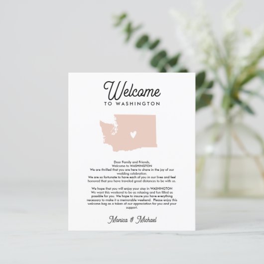 WASHINGTON Welkomstbrief Elke KLEUR (Staand voorkant)