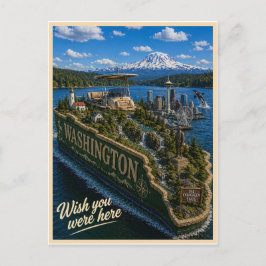 Washington | Wish You Were Here | State Serie Briefkaart