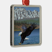 WashingtonDiving Eagle Metalen Ornament (Rechts)