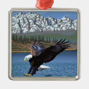WashingtonDiving Eagle Metalen Ornament