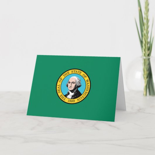 Washingtonian Flag, Flag of Washington Kaart (Voorkant)