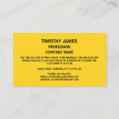 Washingtonian Seal, Zegel van Washington Visitekaartje (Achterkant)