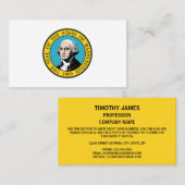 Washingtonian Seal, Zegel van Washington Visitekaartje (Voorkant / Achterkant)