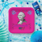 Washington's Contribution deep pink Papieren Bordje (Feest)
