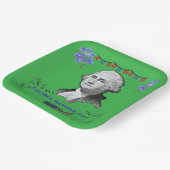 Washington's Contribution kelly green Papieren Bordje (Gebogen)