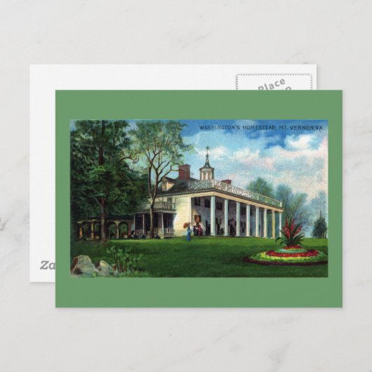 Washington's Homestead Mt. Vernon, VA Briefkaart (Voorkant / Achterkant)