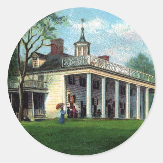 Washington's Homestead Mt. Vernon, VA Ronde Sticker (Voorkant)