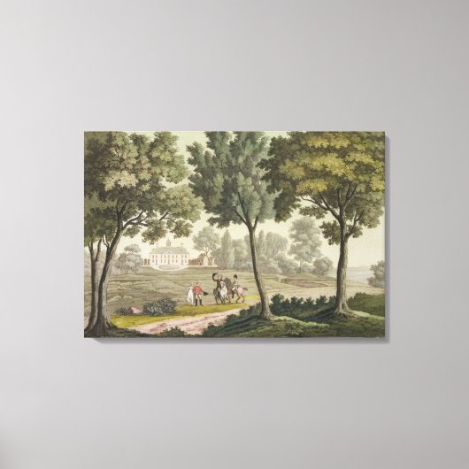 Washington's huis op Mount Vernon, van Le Costu Canvas Afdruk (Voorkant)