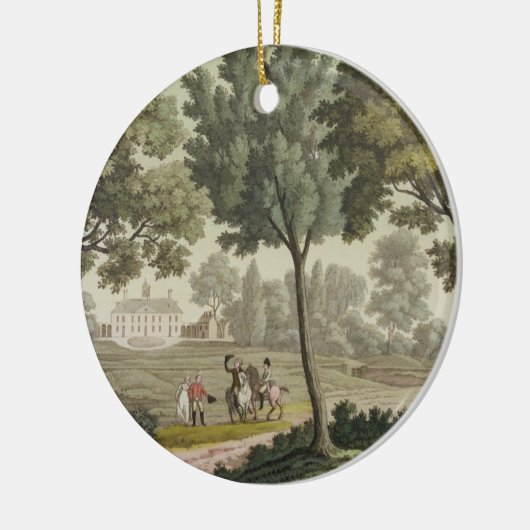 Washington's huis op Mount Vernon, van Le Costu Keramisch Ornament (Links)