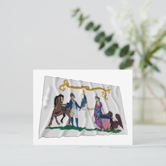 Washington's Lifeguard Flag Briefkaart (Staand voorkant)