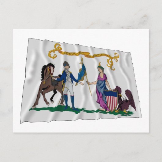 Washington's Lifeguard Flag Briefkaart (Voorkant)