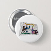 Washington's Lifeguard Flag Ronde Button 5,7 Cm (Voorkant /achterkant)