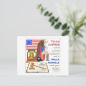 Washingtons patriottisch gebed  briefkaart (Staand voorkant)