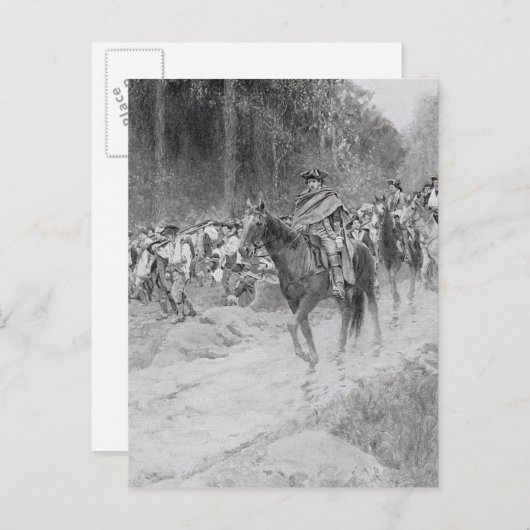 Washington's Retreat van Great Meadows Briefkaart (Voorkant / Achterkant)