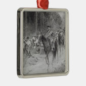 Washington's Retreat van Great Meadows Metalen Ornament (Rechts)