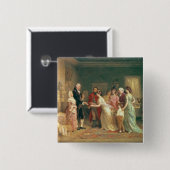 Washington's verjaardag, 1798 vierkante button 5,1 cm (Voorkant /achterkant)