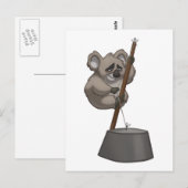 Washtub-Playin" Koala Briefkaart (Voorkant / Achterkant)