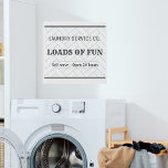 Washuis Waskamer Aangepast Imitatie Canvas Print<br><div class="desc">Deze leuke moderne boerenwaskamer luidt: "Wasgoedservice co. ,  Ladingen plezier,  zelf dienen - 24 uur open". Met een eenvoudig ontwerp voor een neptegel is dit bord een beetje modern,  en een beetje . Dit bord maakt de perfecte douchecadeau voor het huishouden of de bruiloft.</div>
