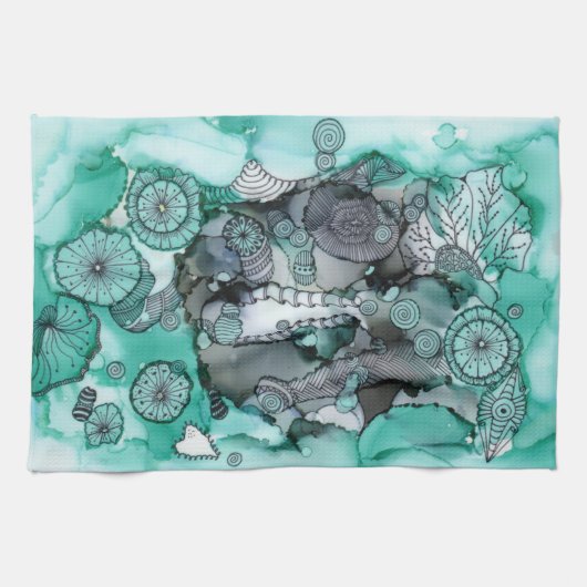 Washy Green Kitchen Towel Theedoek (Horizontaal)