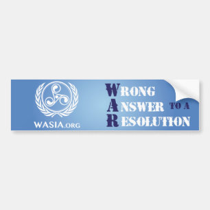 WASIA-Bumpersticker (blauw) Bumpersticker