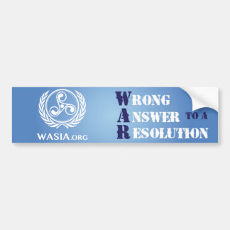 WASIA-Bumpersticker (blauw) Bumpersticker