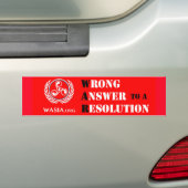 WASIA-Bumpersticker (rood) Bumpersticker (Op auto)