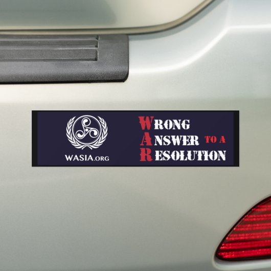 WASIA-Bumpersticker (zwart) Bumpersticker (Op auto)