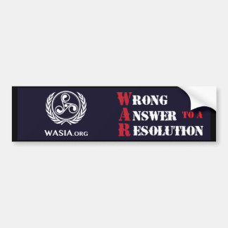 WASIA-Bumpersticker (zwart) Bumpersticker