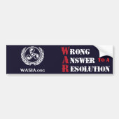WASIA-Bumpersticker (zwart) Bumpersticker (Voorkant)