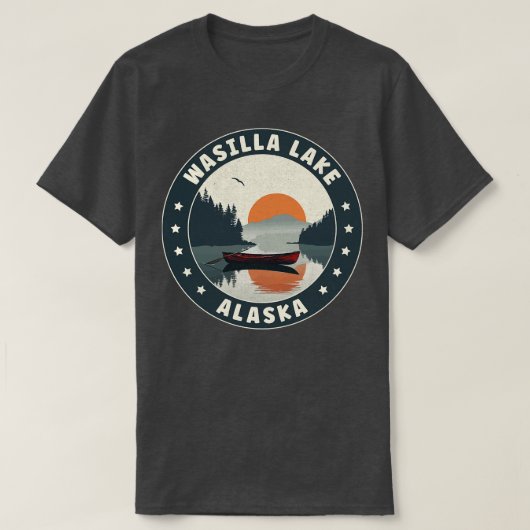Wasilla Lake Alaska Sunset T-shirt (Design voorkant)
