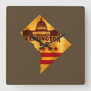 wasington dc vierkante klok