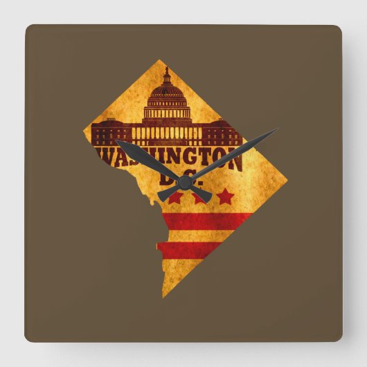 wasington dc vierkante klok (Voorkant)