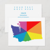 wasington kleurburst kaart (Voorkant / Achterkant)