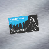 Wasinrichting onder druk magnetisch visitekaartje (Voorbeeld)