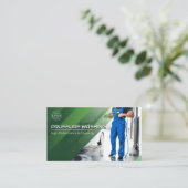 Wasinrichting onder druk visitekaartje (Staand voorkant)