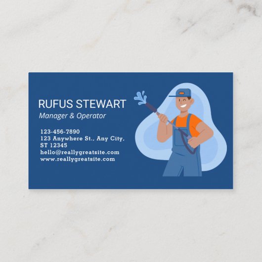 Wasinrichting onder druk visitekaartje (Achterkant)